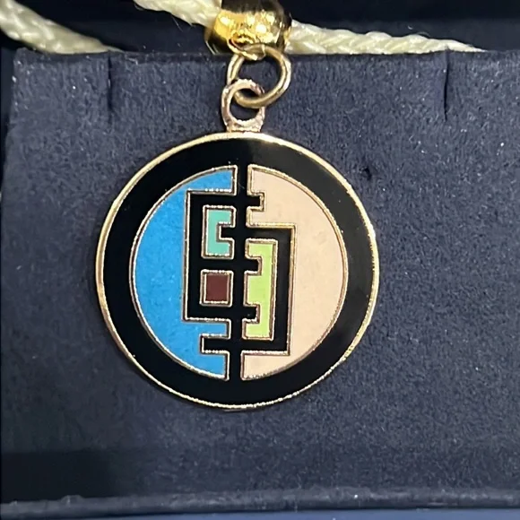 RARE Emilio Pucci Elegant Multicolor Pendant Necklace - Picture 3 of 7